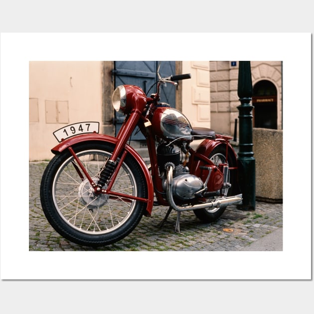 Classic Motorcycle - Jawa Moto Wall Art by Bunder Score